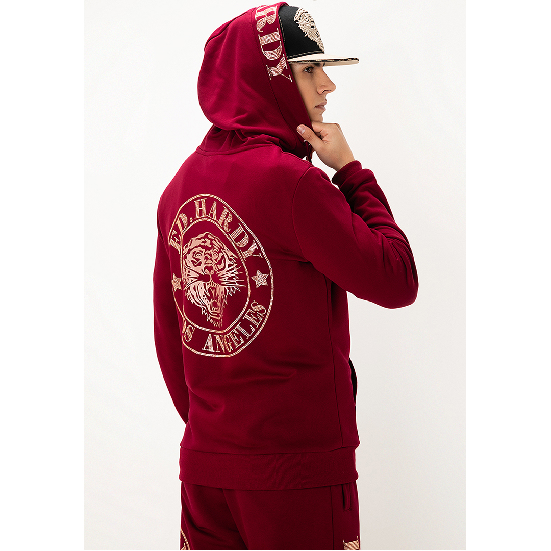 L.A Tiger Unisex Hoodie Jacket-Ed Hardy Asia