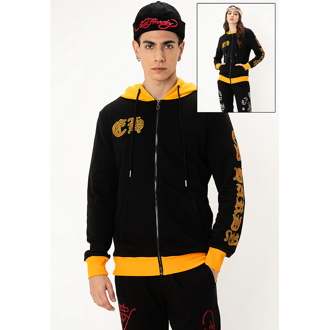 Classic Dragon Unisex Hoodie Jacket-Ed Hardy Asia