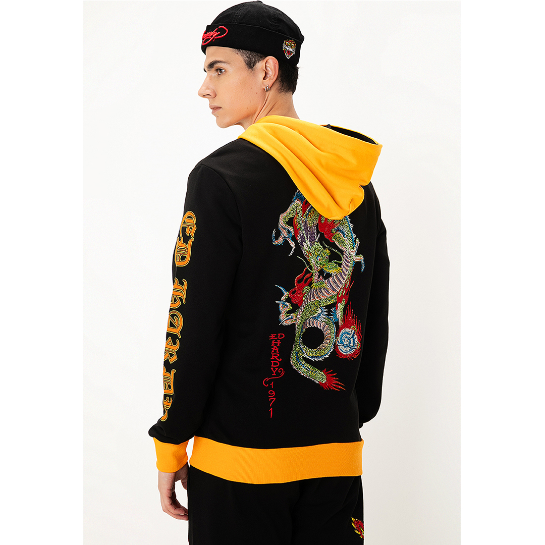 Classic Dragon Unisex Hoodie Jacket-Ed Hardy Asia