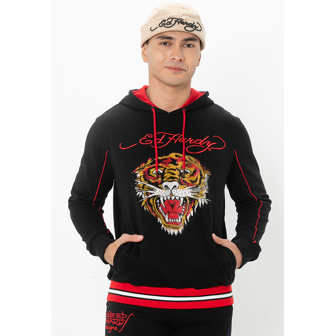 Premium Tiger Unisex Oversized Pullover Hoodie-Ed Hardy Asia