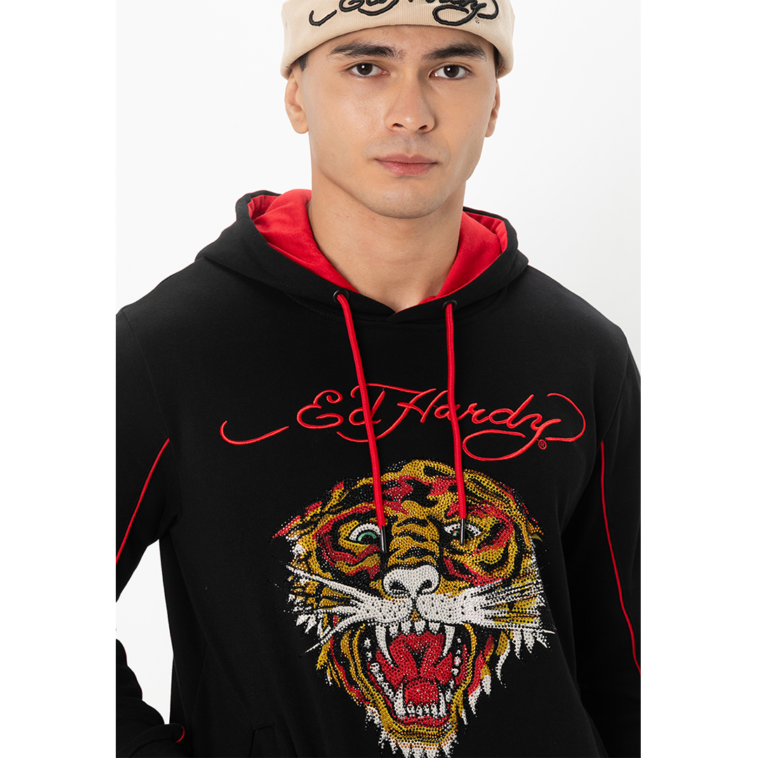 Premium Tiger Unisex Oversized Pullover Hoodie-Ed Hardy Asia