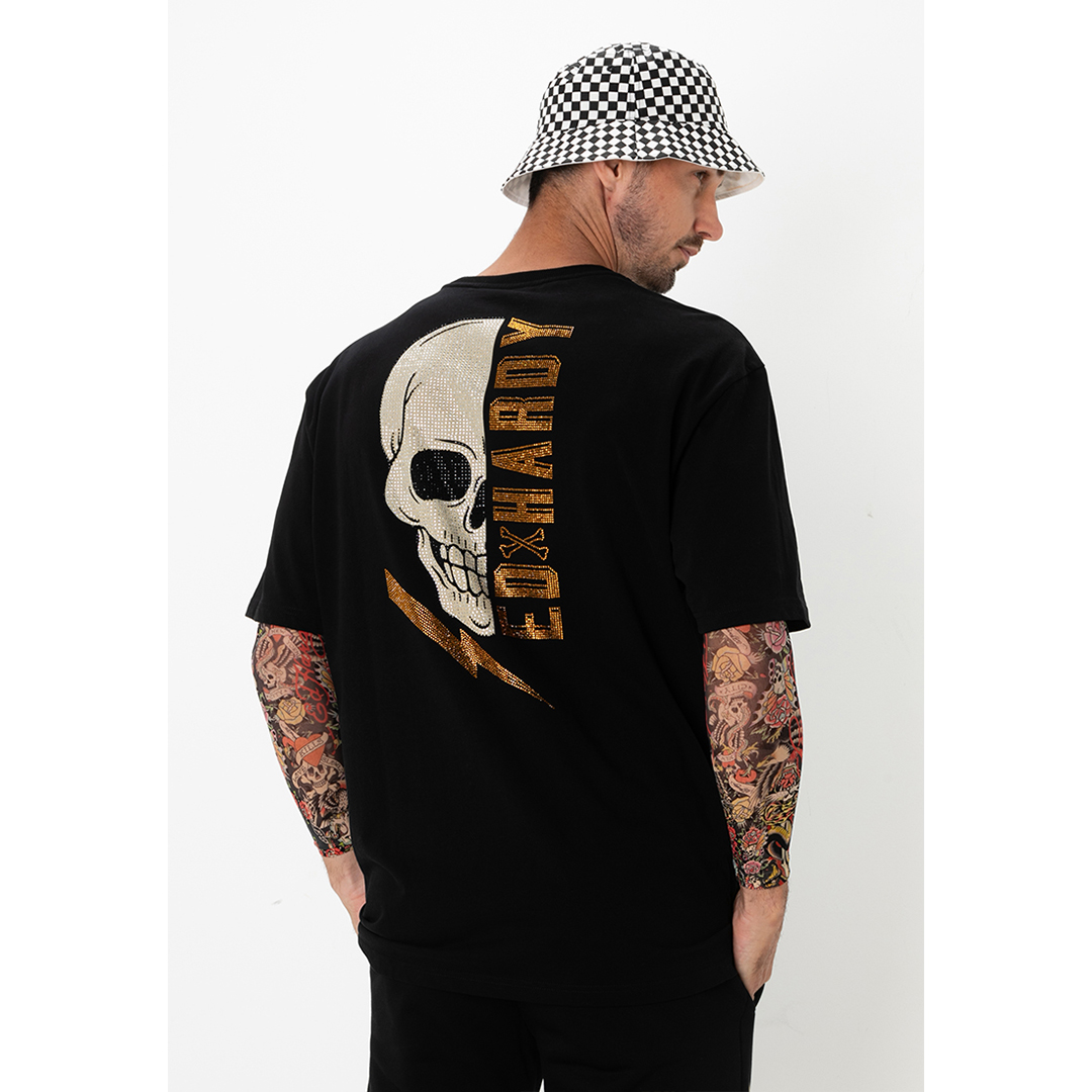 Thunder Skull Unisex Oversized Tee-Ed Hardy Asia