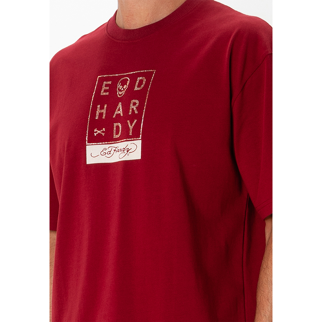 Thunder Skull Unisex Oversized Tee-Ed Hardy Asia