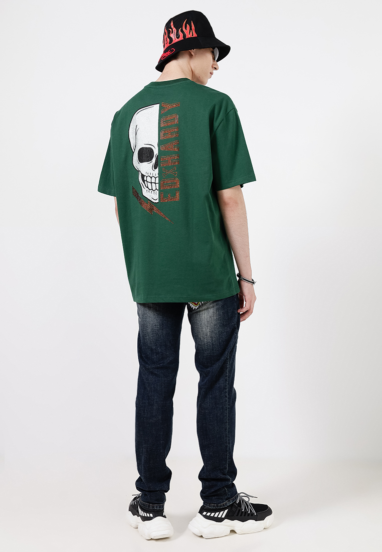Thunder Skull Oversized Tee - Men