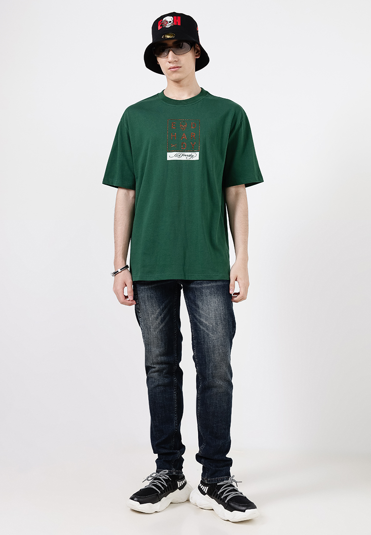 Thunder Skull Oversized Tee - Men-Ed Hardy Asia