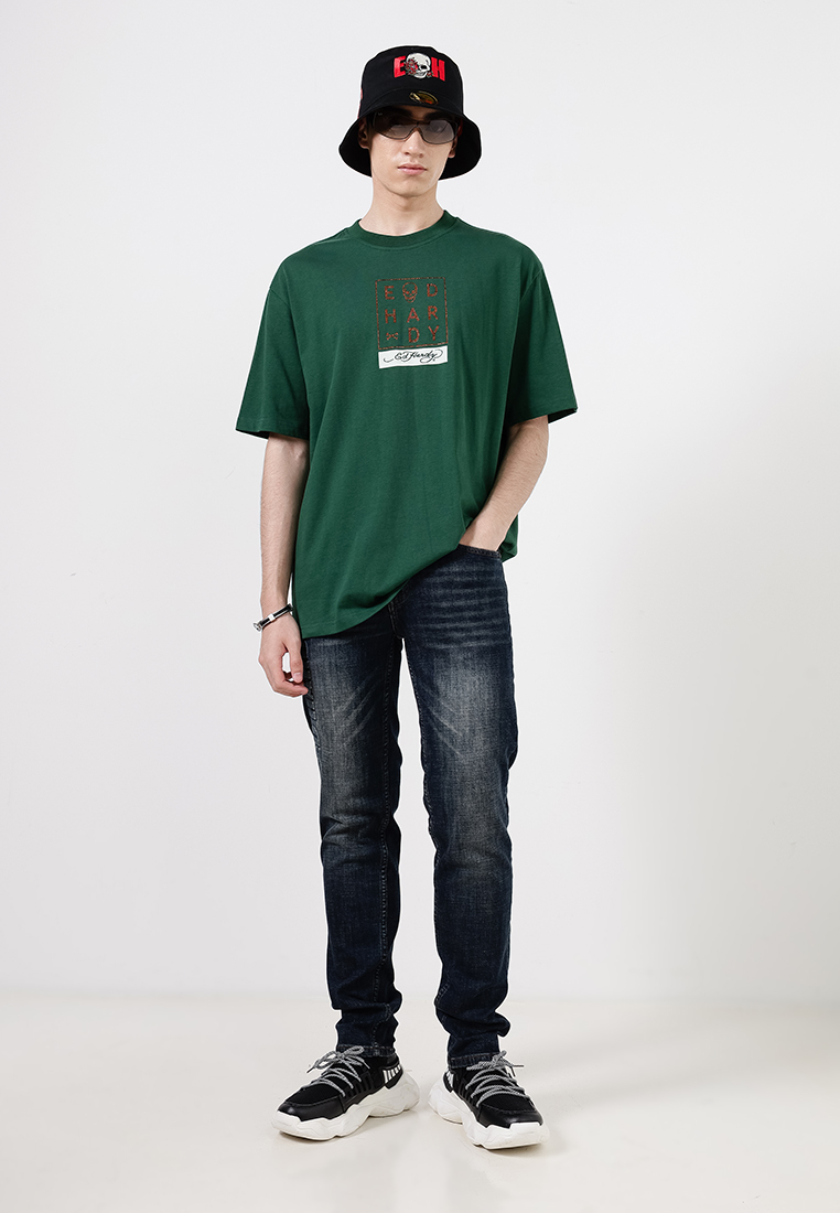 Thunder Skull Oversized Tee - Men-Ed Hardy Asia