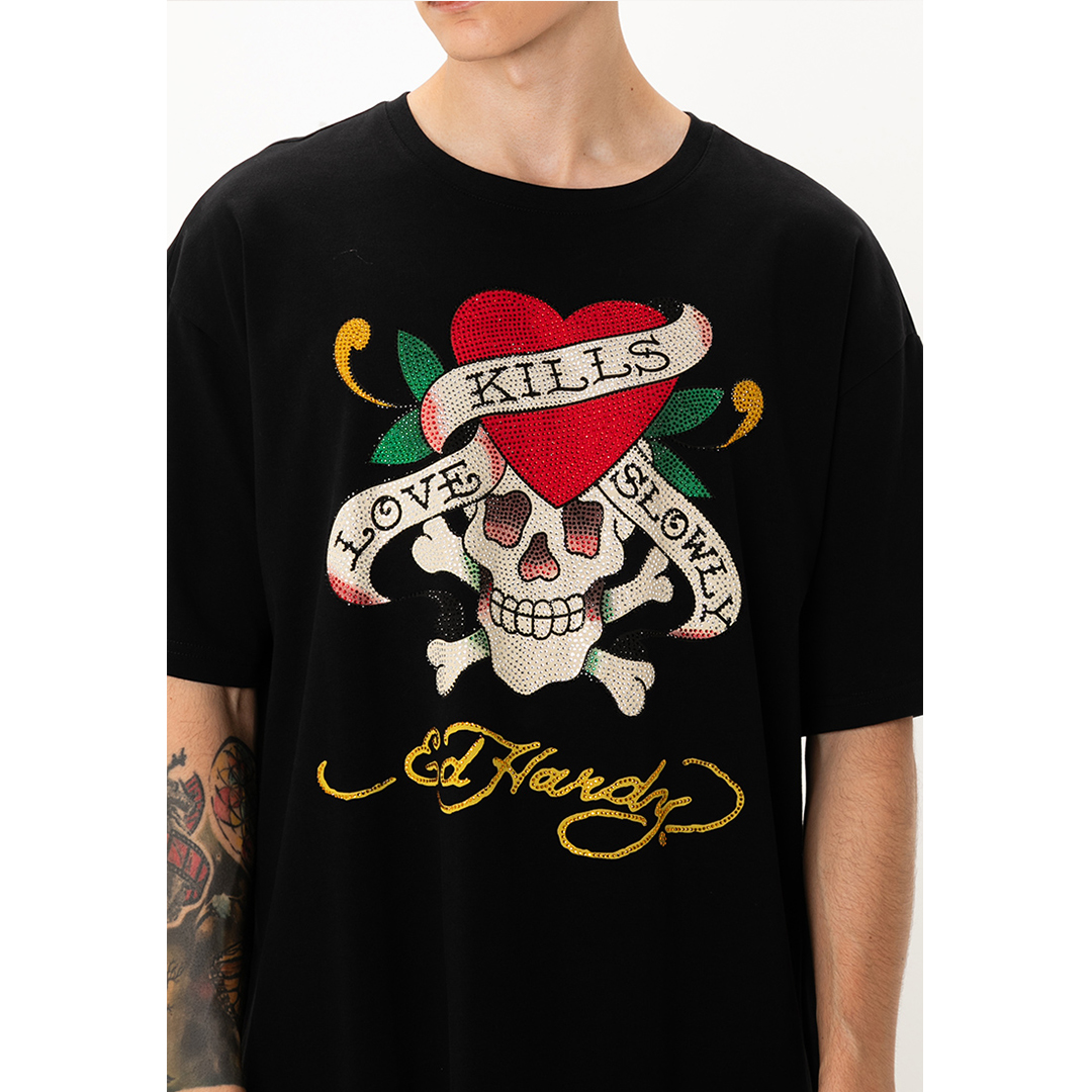 L.K.S Skull Unisex Oversized Tee-Ed Hardy Asia
