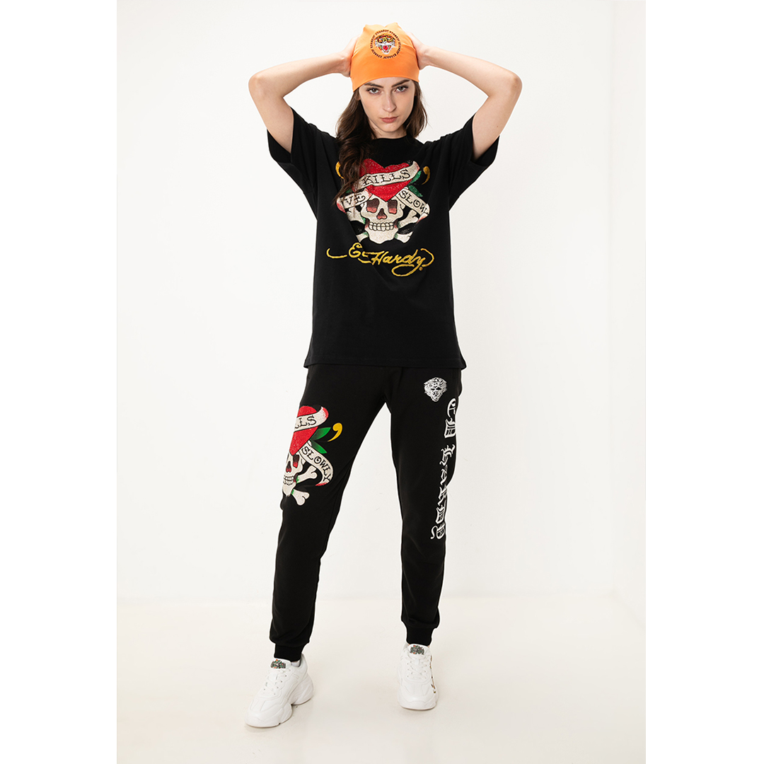L.K.S Skull Unisex Oversized Tee-Ed Hardy Asia