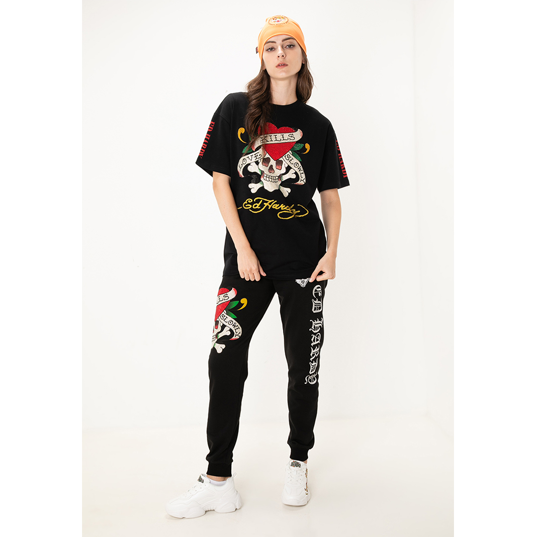 L.K.S Skull Unisex Oversized Tee-Ed Hardy Asia