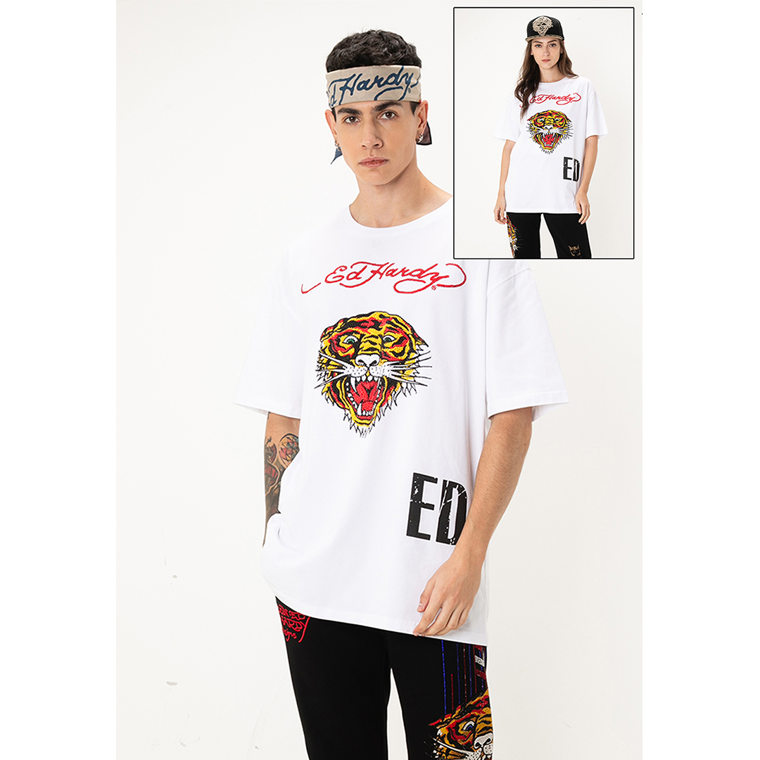 Signature Tiger Unisex Oversized Tee-Ed Hardy Asia