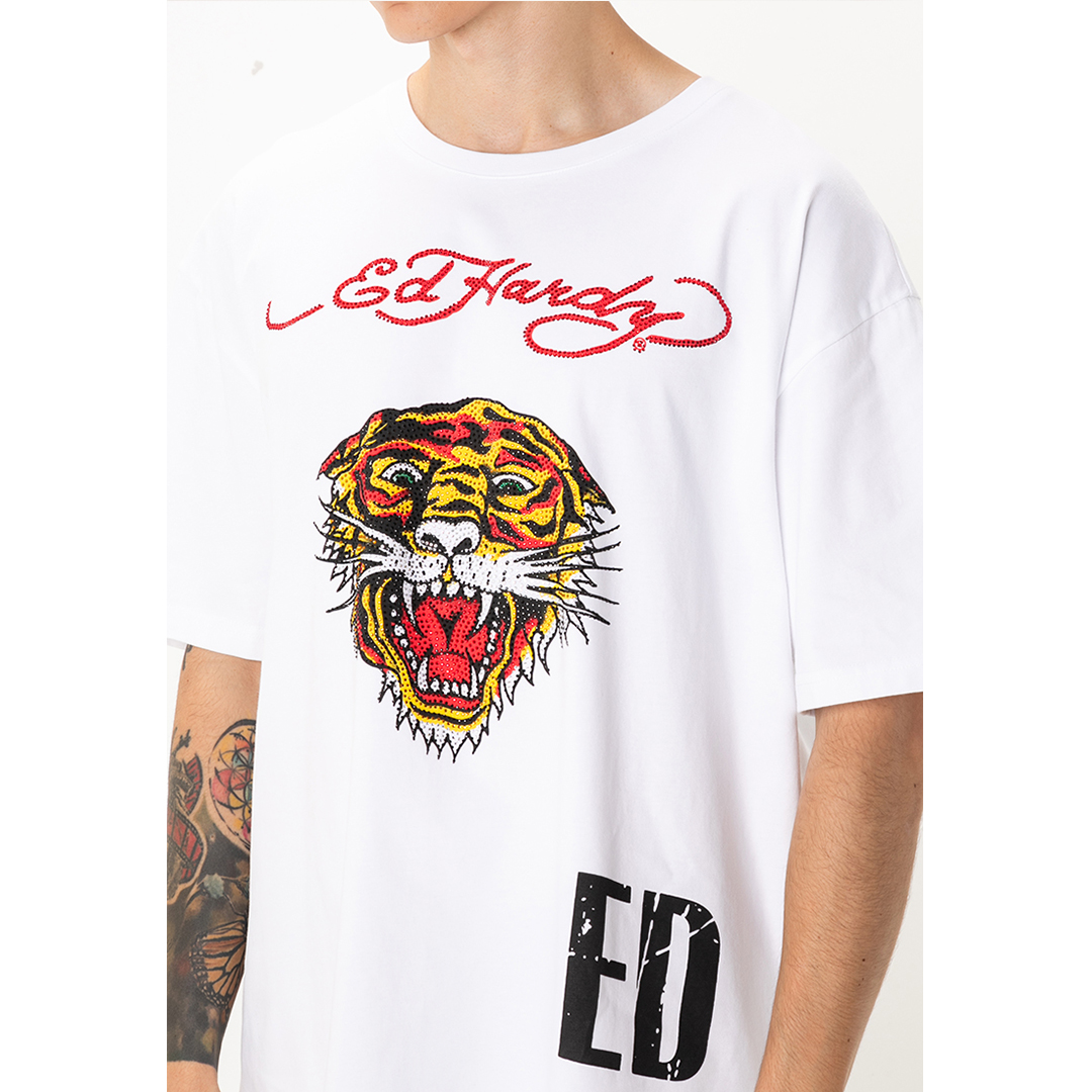 Signature Tiger Unisex Oversized Tee-Ed Hardy Asia