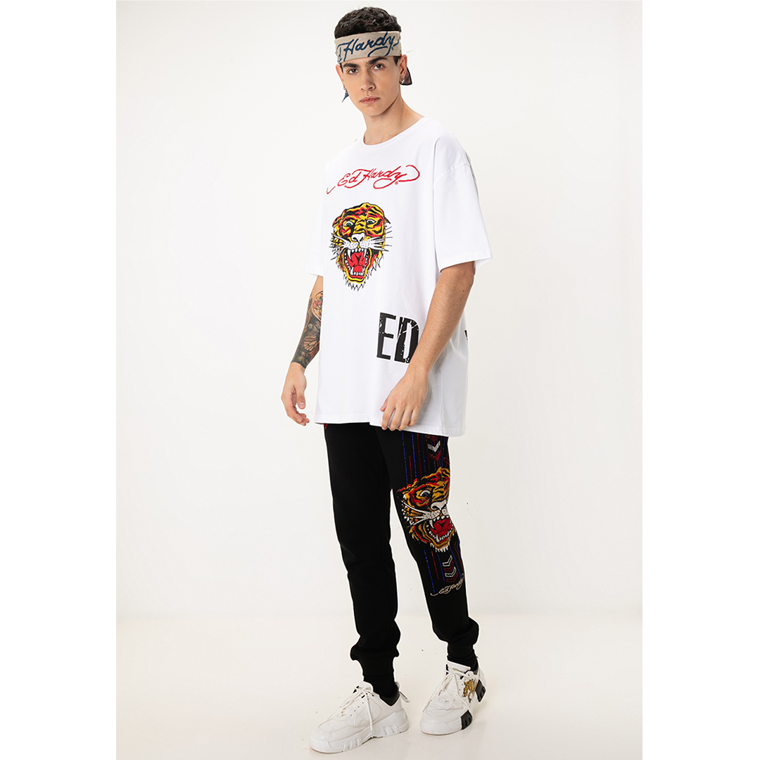 Signature Tiger Unisex Oversized Tee-Ed Hardy Asia