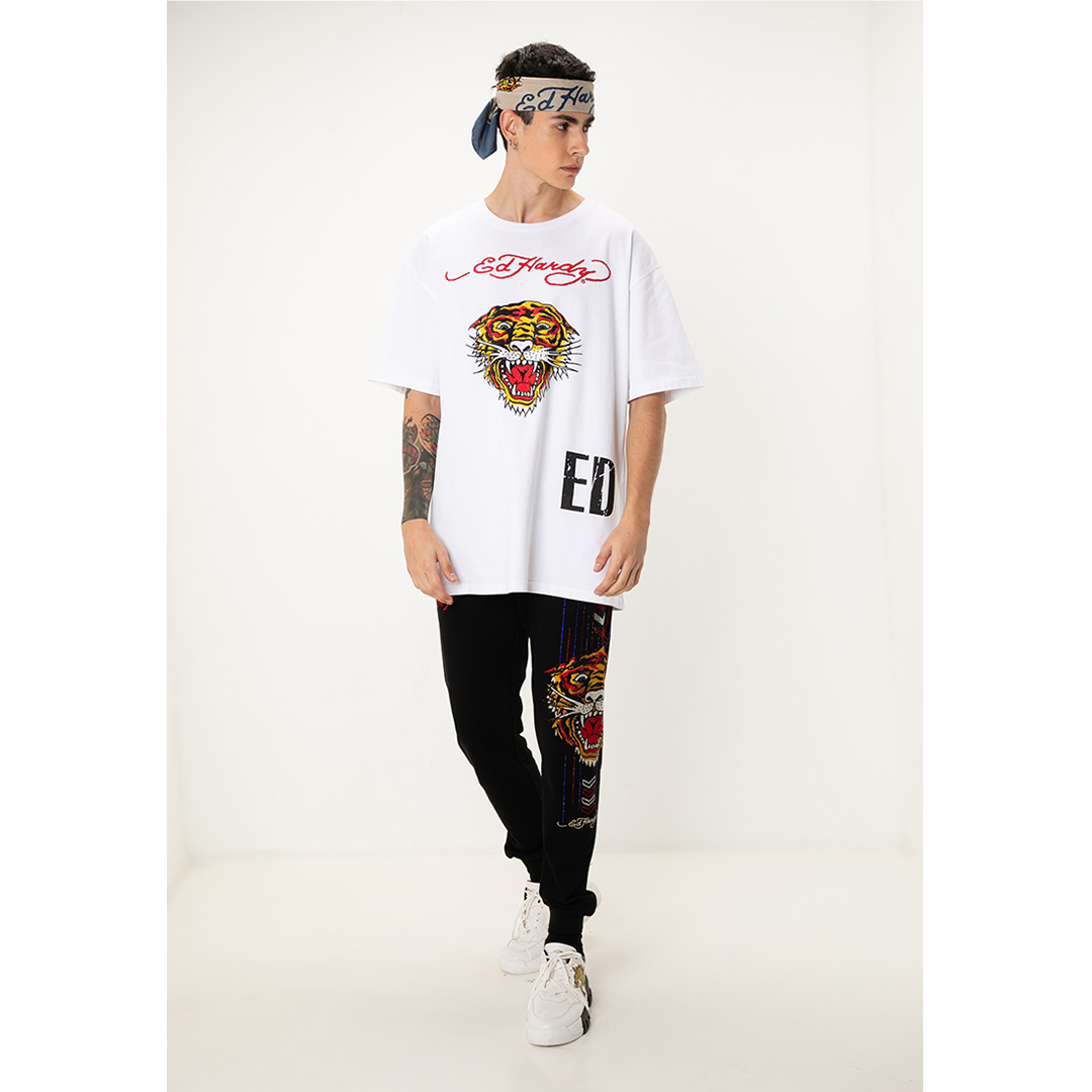 Signature Tiger Unisex Oversized Tee-Ed Hardy Asia