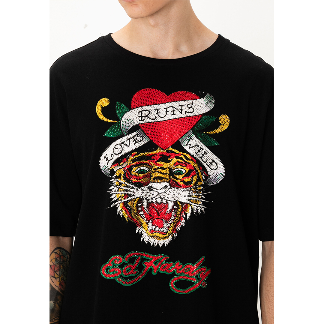 Love Runs Wild Tiger Unisex Oversized Tee-Ed Hardy Asia