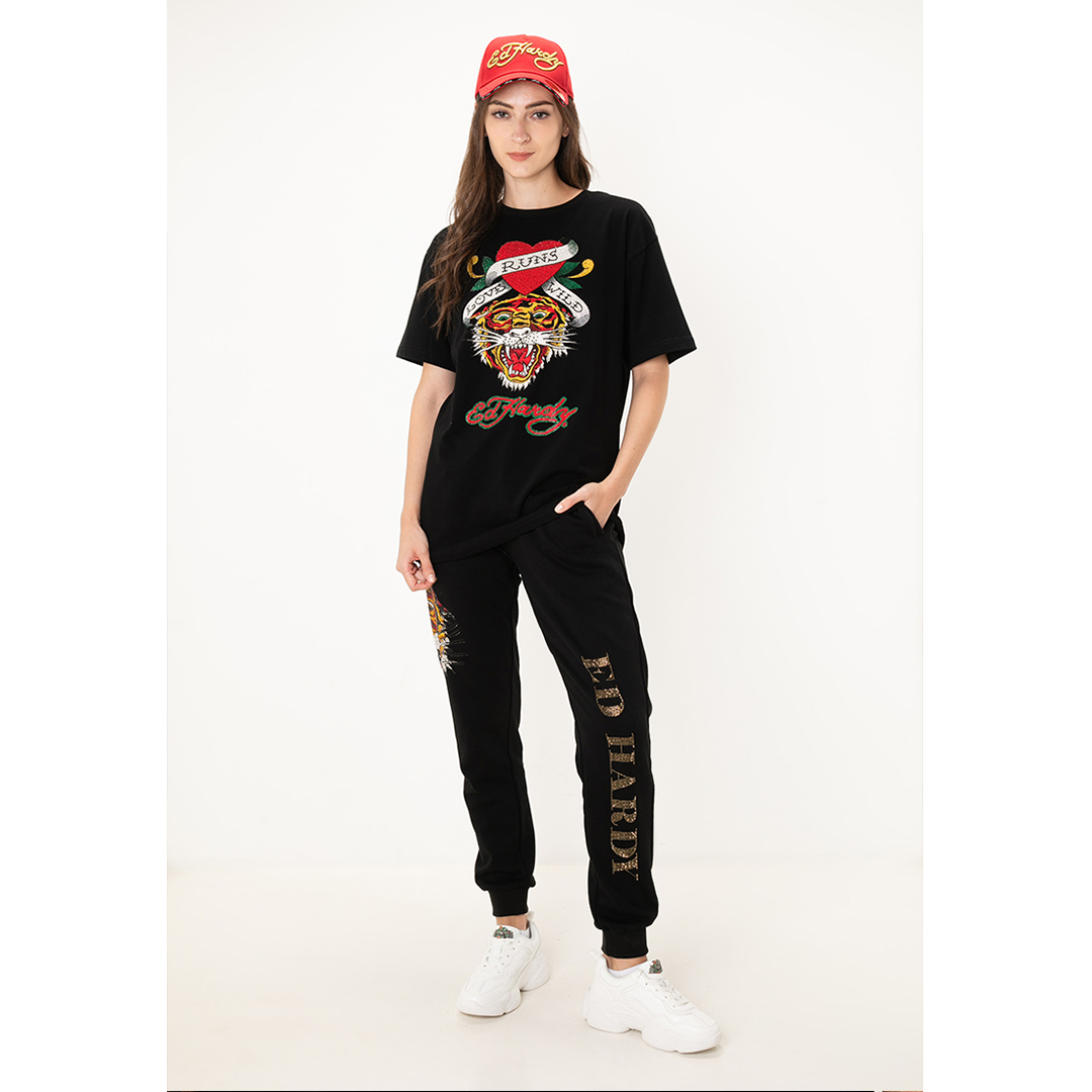 Love Runs Wild Tiger Unisex Oversized Tee-Ed Hardy Asia