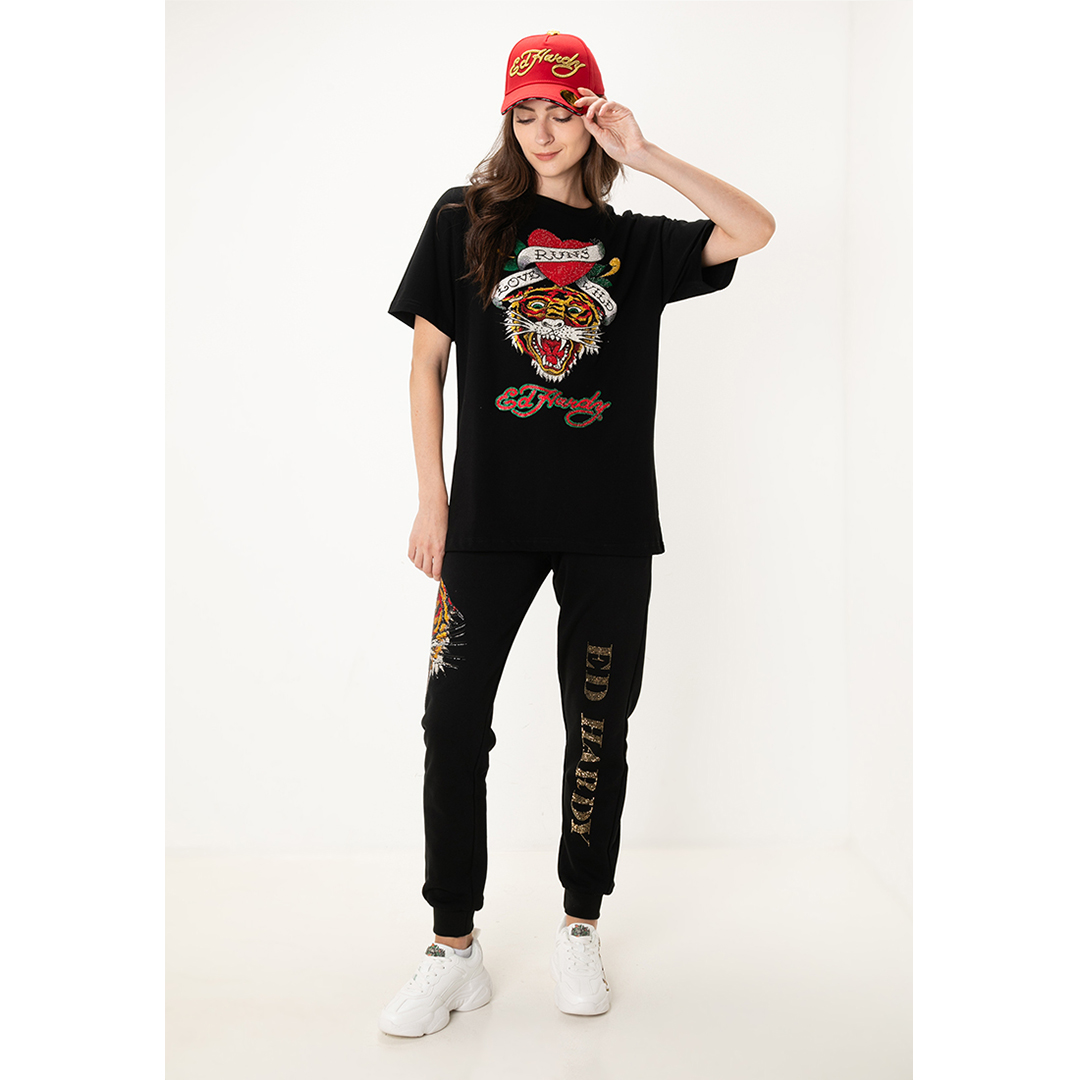 Love Runs Wild Tiger Unisex Oversized Tee-Ed Hardy Asia