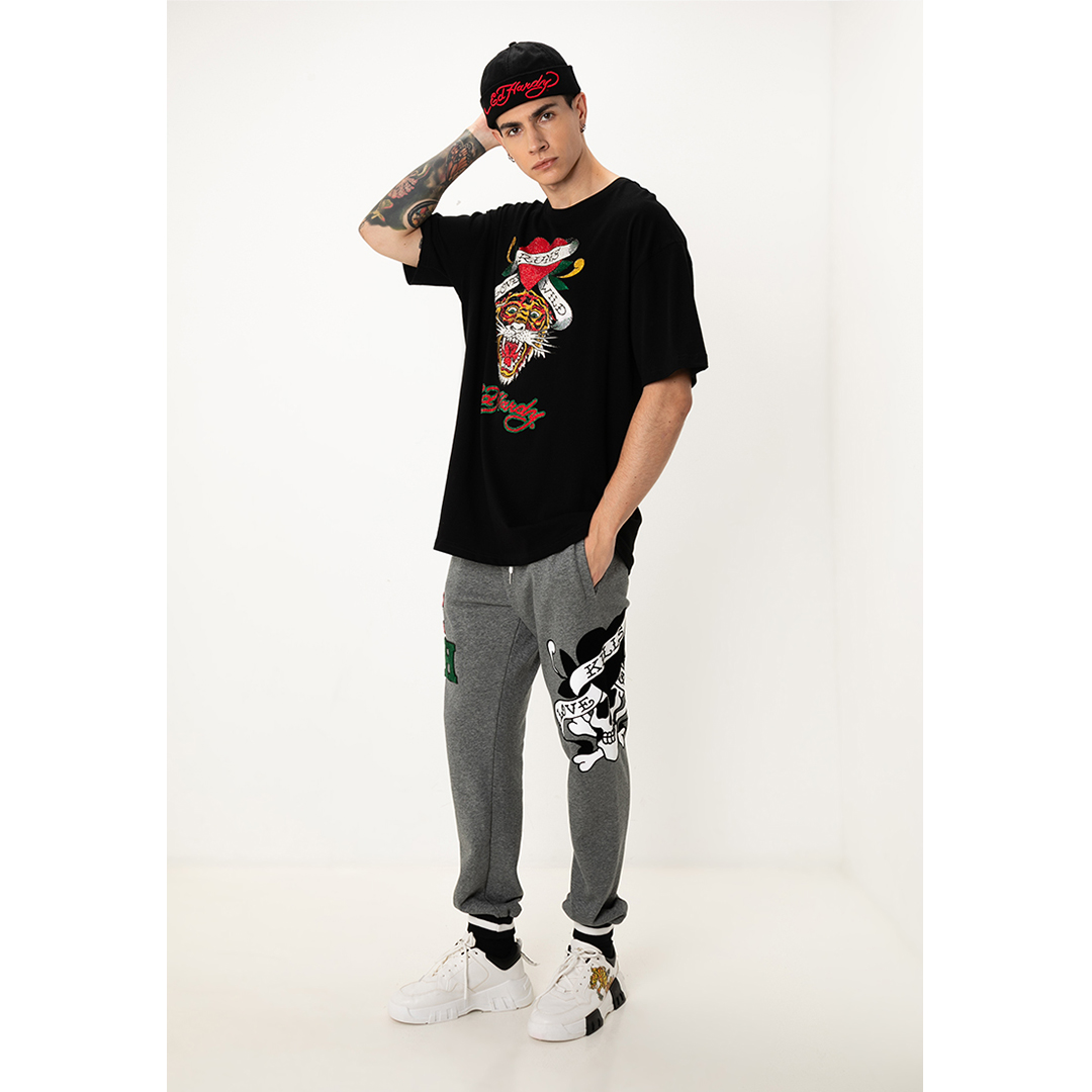 Love Runs Wild Tiger Unisex Oversized Tee-Ed Hardy Asia