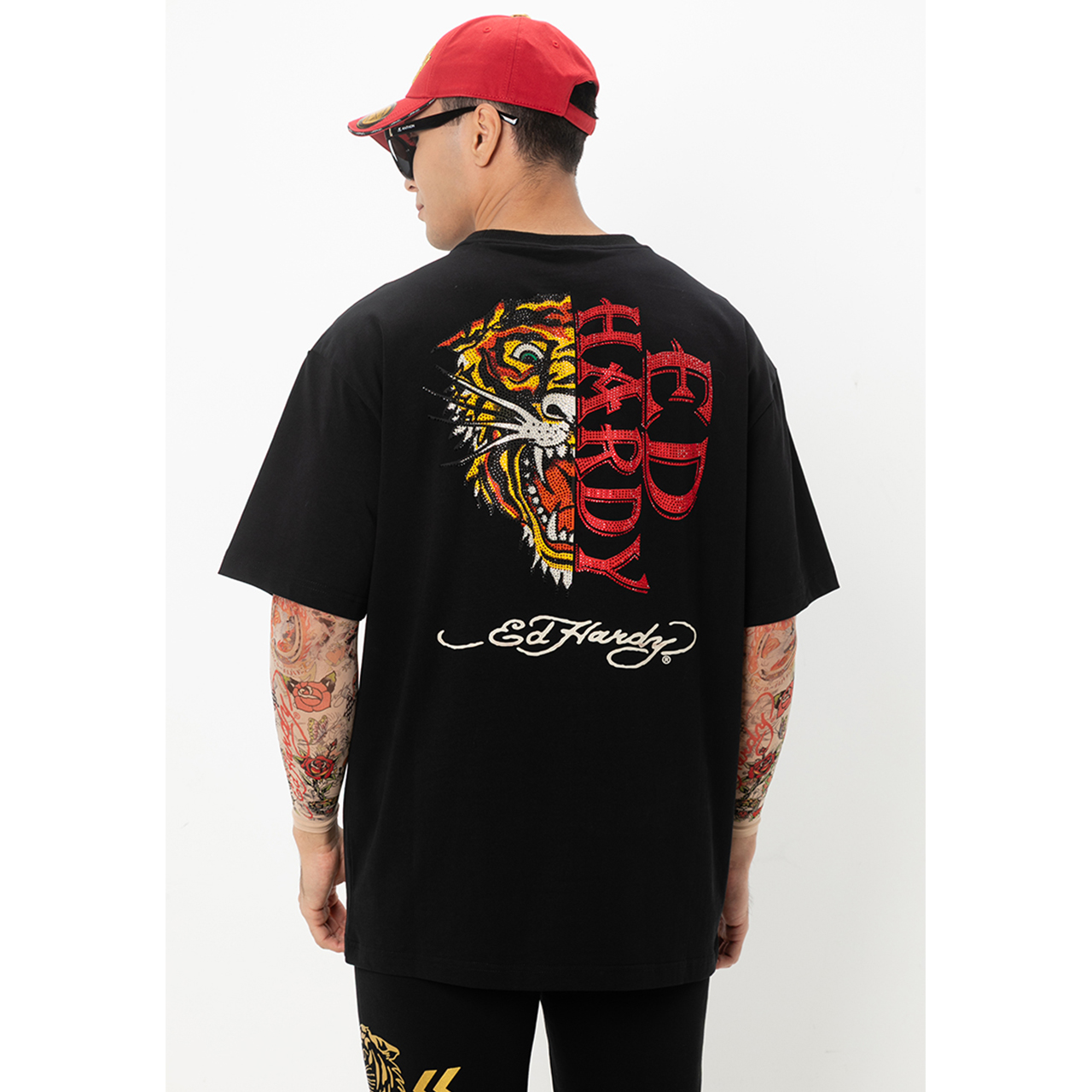 Thunder Tiger Unisex Oversized Tee-Ed Hardy Asia