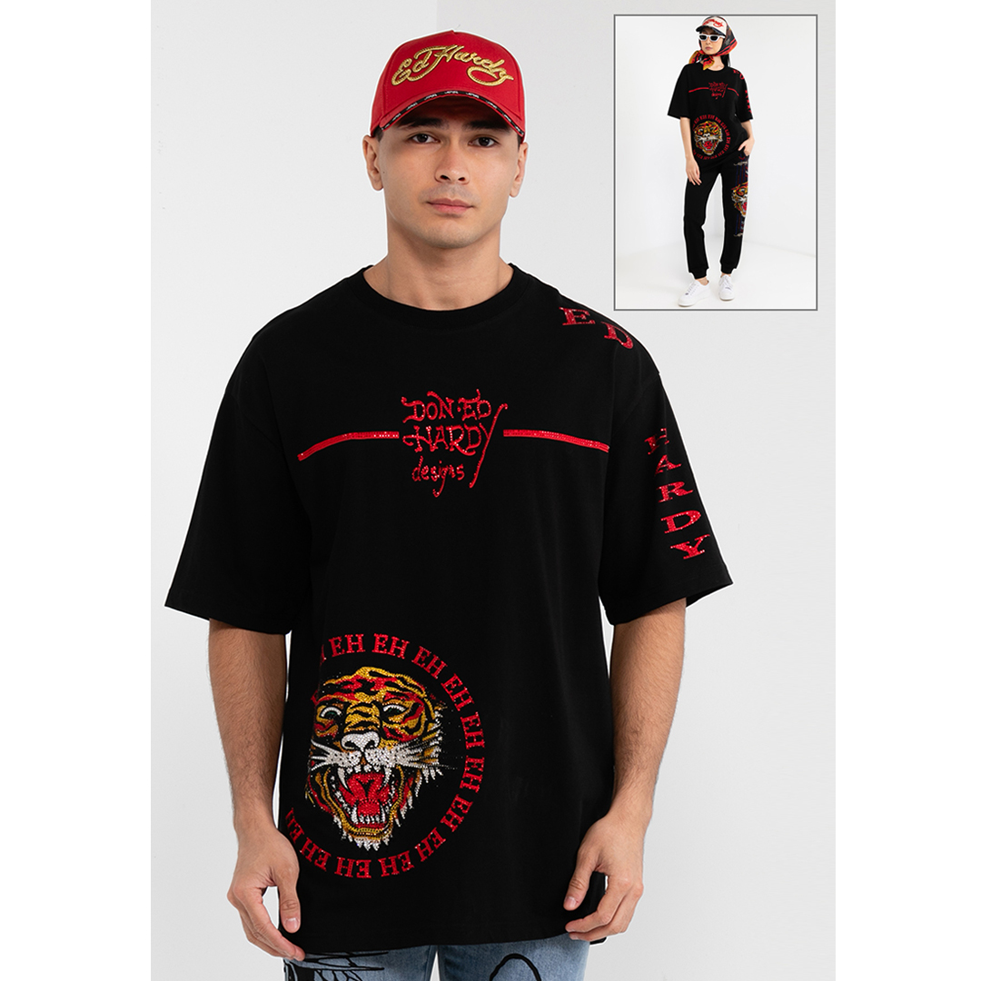 Unique Tiger Unisex Oversized Tee-Ed Hardy Asia