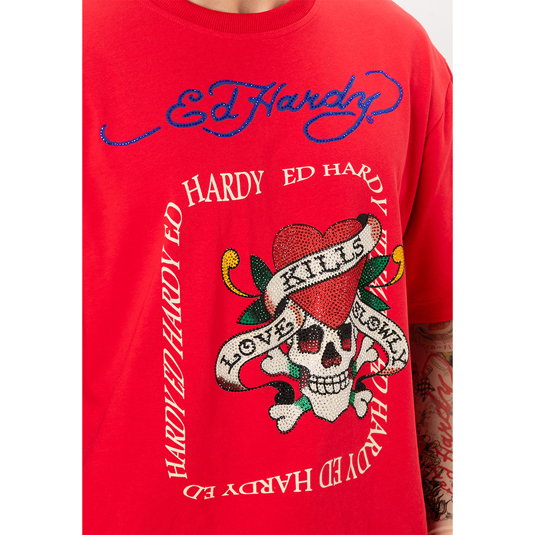 L.K.S Iconic Tattoos Unisex Oversized Tee-Ed Hardy Asia