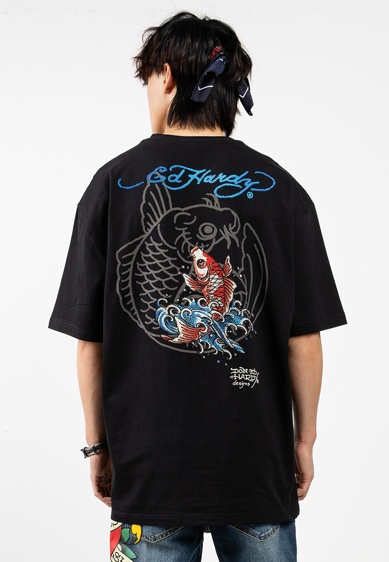 Japanese Sun Koi Unisex Oversized Tee