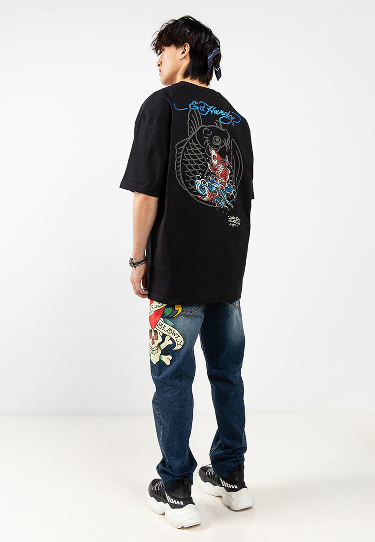 Japanese Sun Koi Unisex Oversized Tee