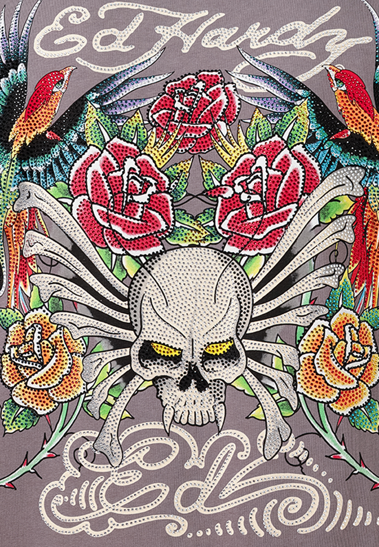 Love Is Mystery Skull Oversized Tee - Unisex-Ed Hardy Asia