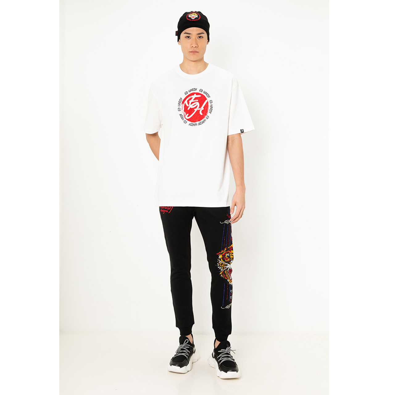 Ed Hardy Tiger Iconics Oversized Tee