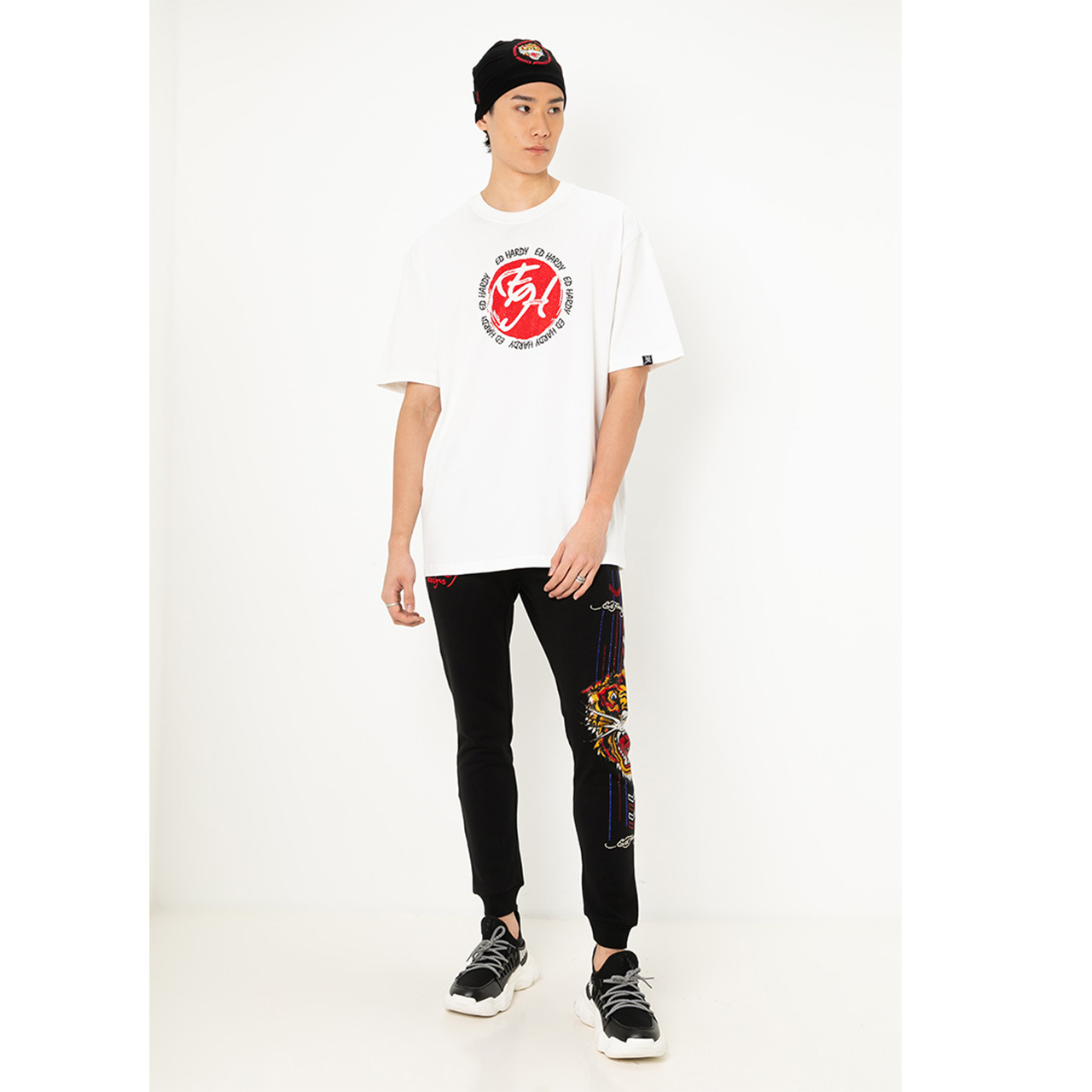 Ed Hardy Tiger Iconics Oversized Tee
