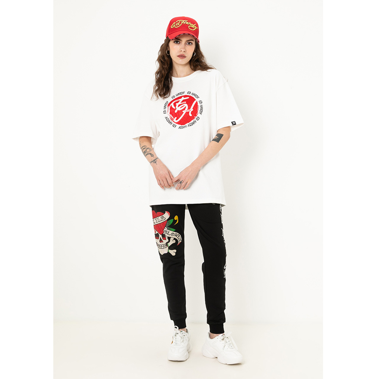 Ed Hardy Tiger Iconics Oversized Tee