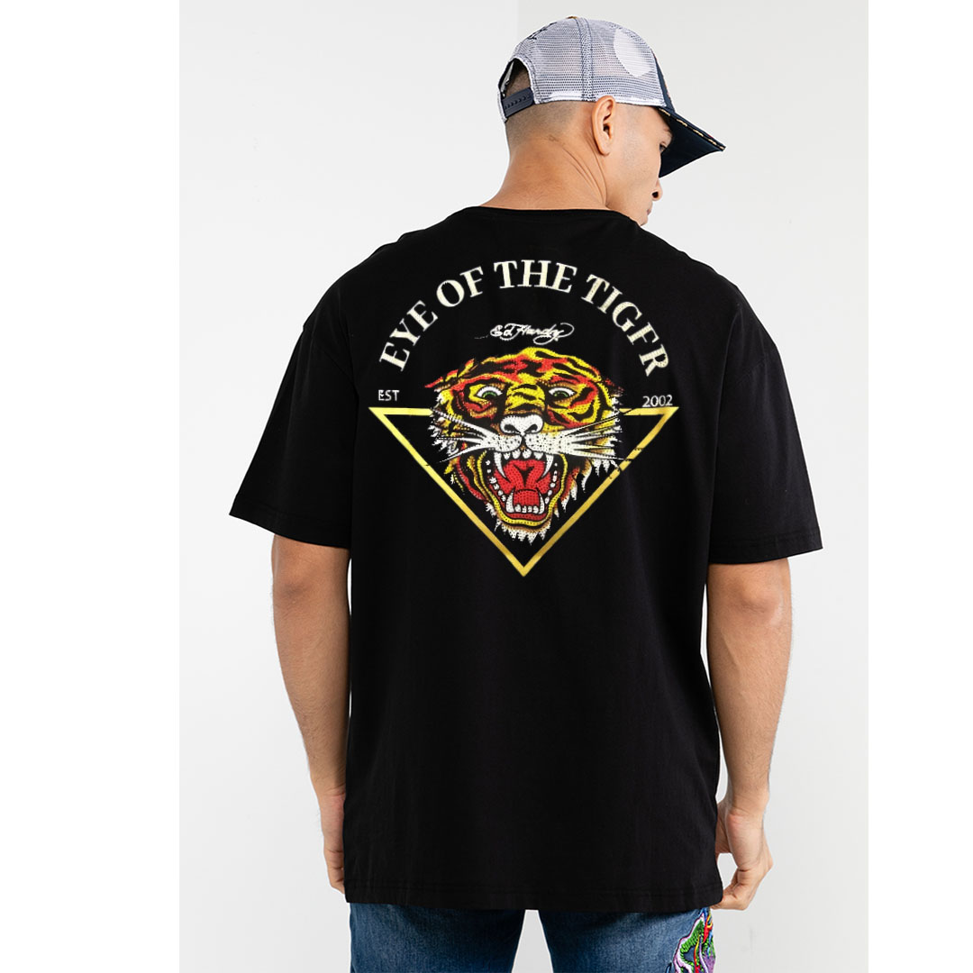 Ed Hardy Eye Of The Tiger Oversized Tee