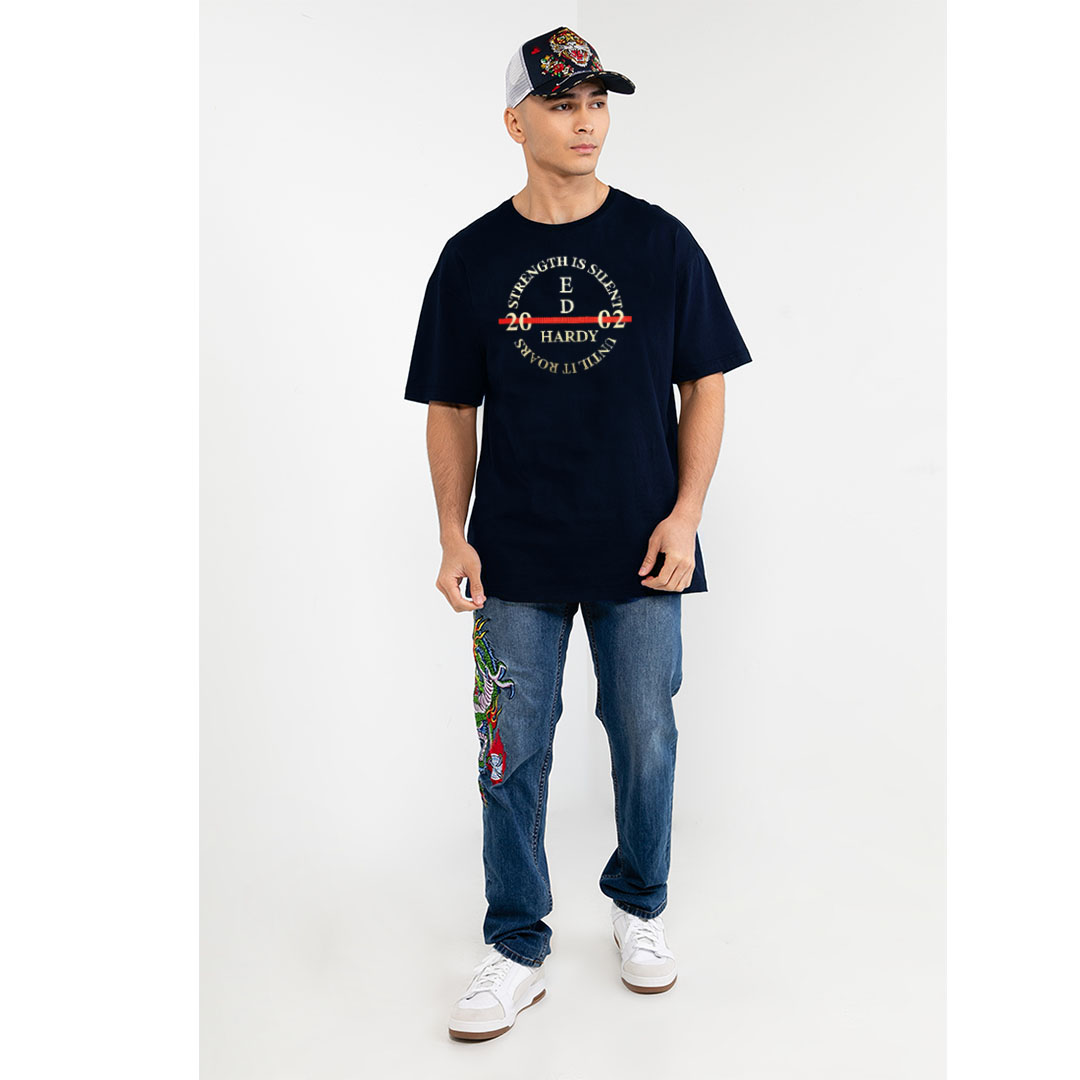 Ed Hardy Eye Of The Tiger Oversized Tee