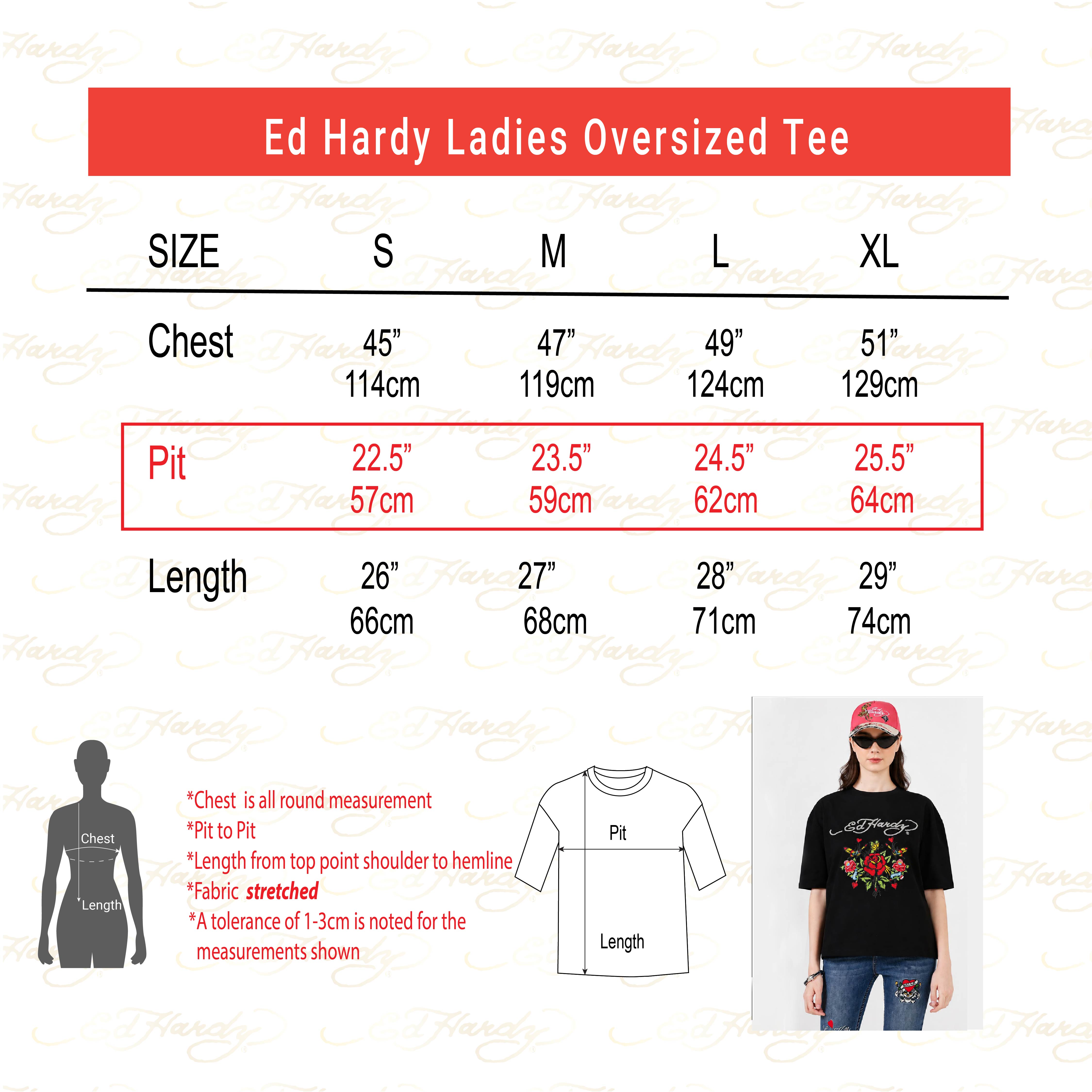 Mystery & Roses Ladies Oversized Tee - Short Sleeve
