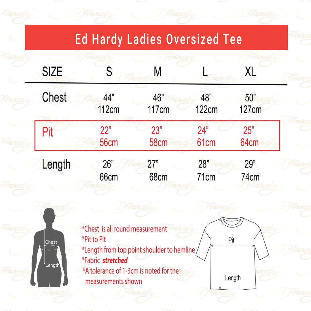 Blossom Heart Oversized Tee- Ladies-Ed Hardy Asia