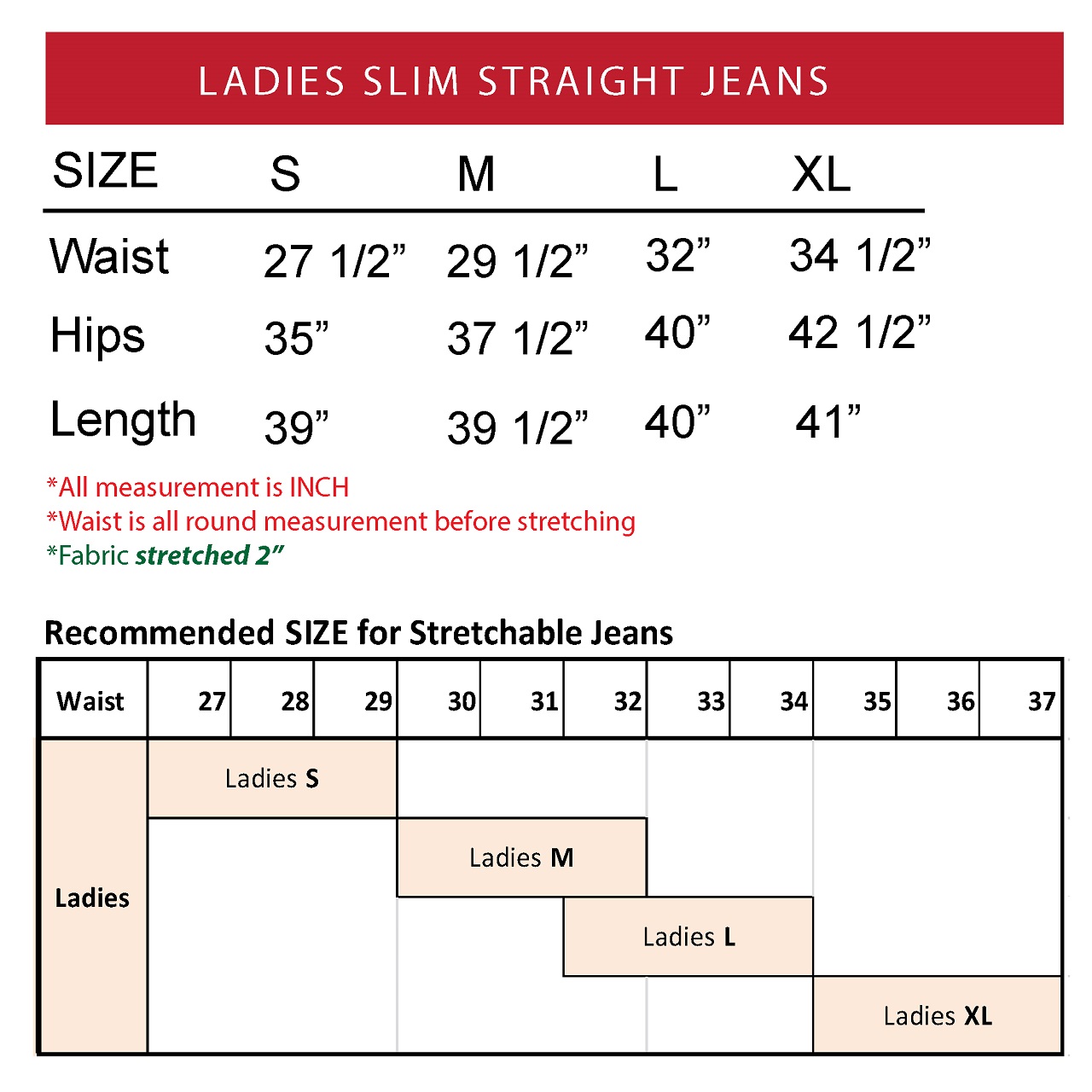 Signature Women Long Denim Jeans