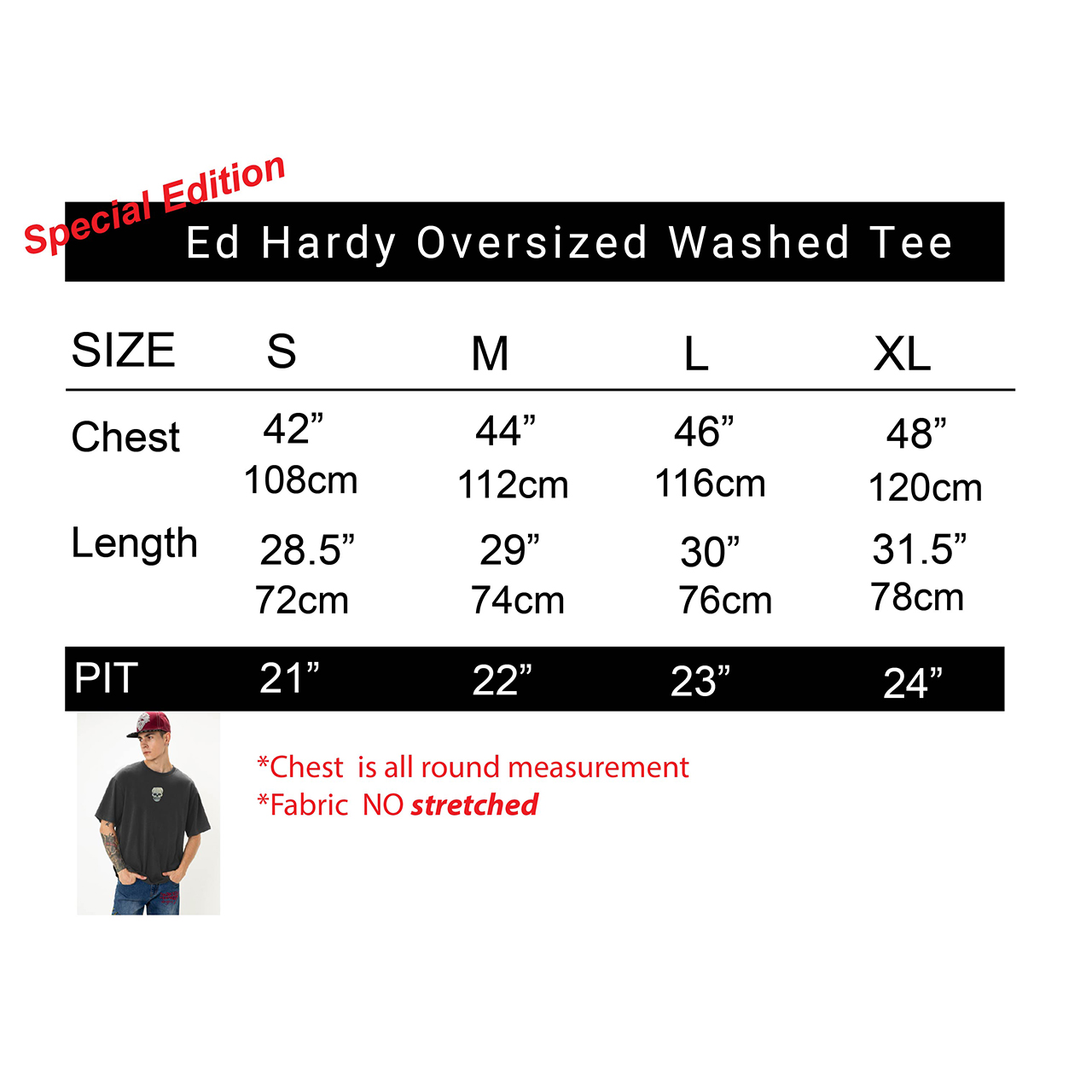 L.A Skull Oversized Washed Tee