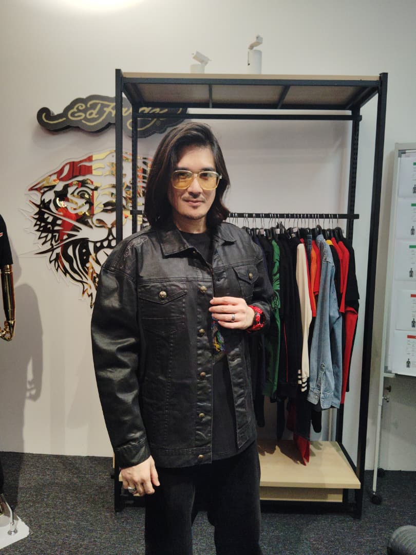 Ed Hardy Tiger Waxed Denim Jacket