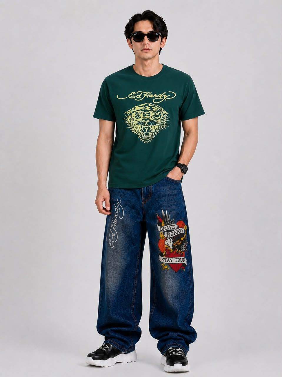 Classic Tiger Green Regular Tee - Men