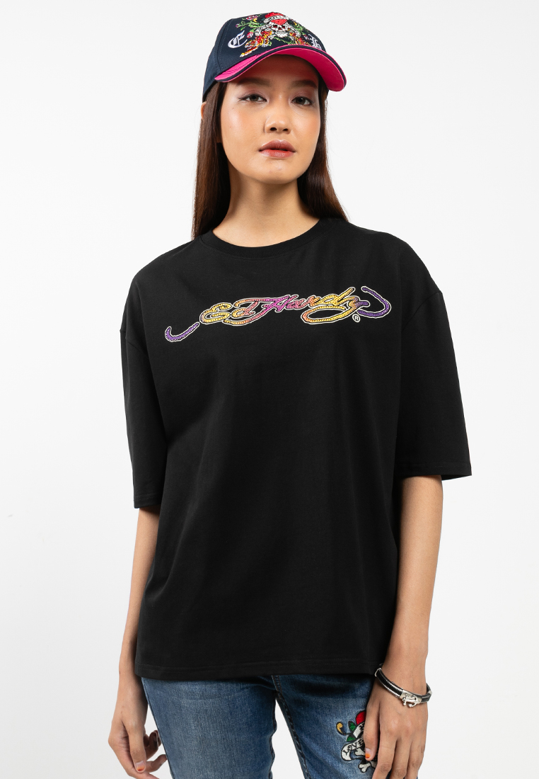 Eternal Beauty Roses Oversized Tee - Ladies