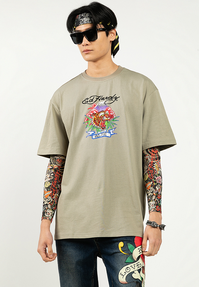 Born Free Tiger Oversized Tee - Men