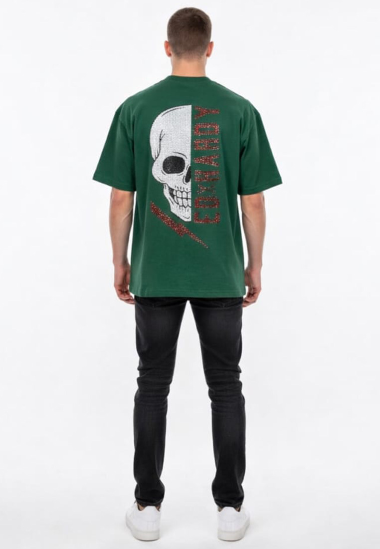 Thunder Skull Oversized Tee - Men