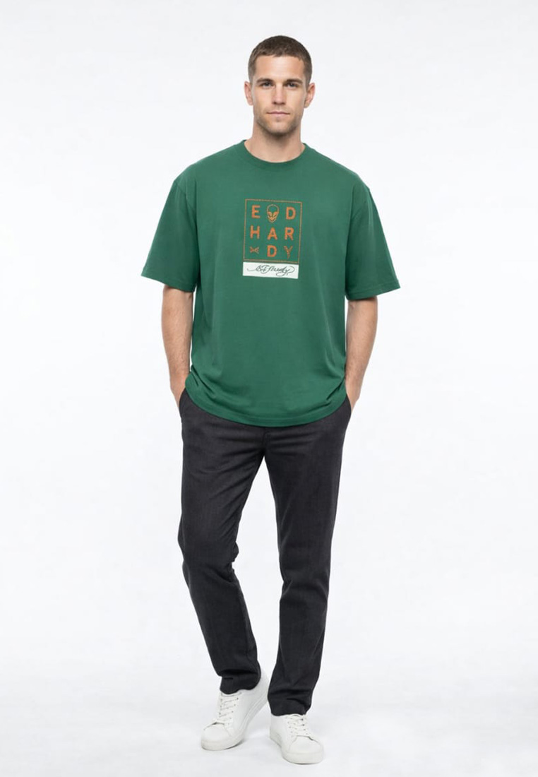 Thunder Skull Oversized Tee - Men