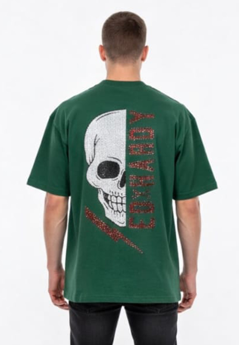Thunder Skull Oversized Tee - Men