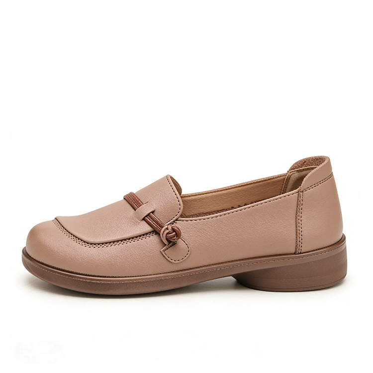 Healthy-foot   حذاء نسائي بمقدمة مستديرة وجلد ناعم، مريحة للغاية وذات مرونة عالية، مثالي للوقوف لفتراتويونعخاصللسيوالدات كبار السن،عضيناقةار رزين