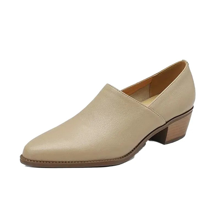 Healthy-foot حذاء نسائي مدبب ومريح من جلد الغزال مع كعب منخفض 3 سم، سهل الارتداء وغير مرهق، مثالي للتنقل أو العمل المكتبي