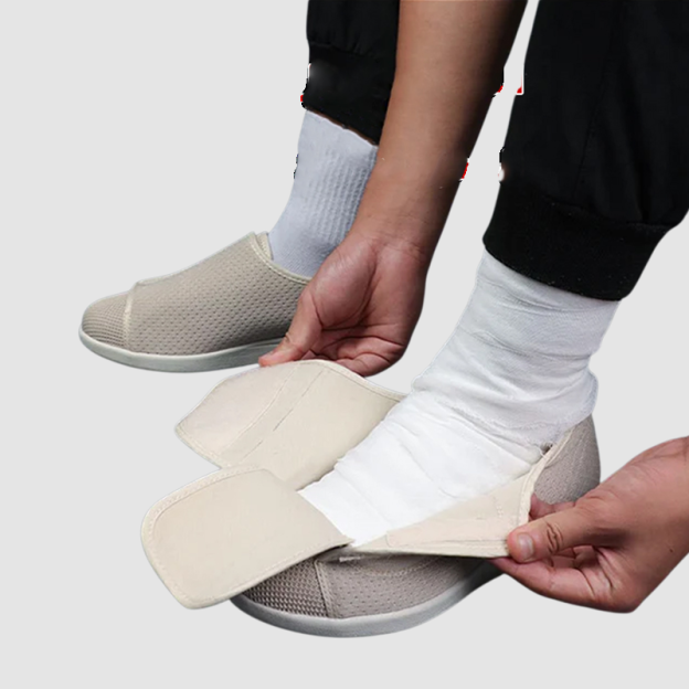 Healthy-foot   حذاء نسائي مريح وعملي مزود بحزام سحري قابل للتعديل، يساعد في تصحيح المشي ومثالي للمسنين الذين يحتاجون إلى رعاية طويلة الأمد أو النساء الحوامل اللاتي يعانين من تورم القدمين-healthy-foot