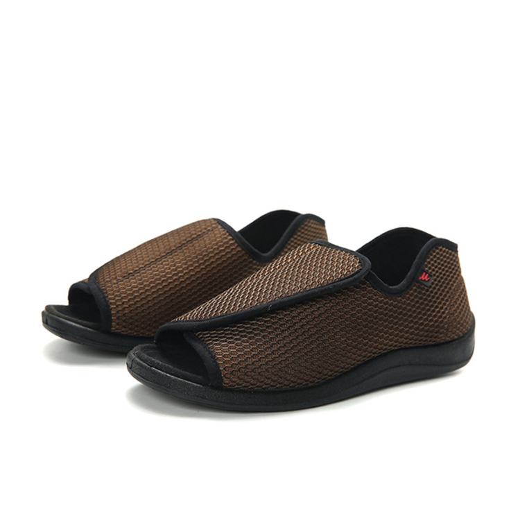 Healthy-foot   حذاء طبي للسيدات مع تصميم شريط لاصق قابل للتعديل، نعل مطاطي مريح، سهل الارتداء والخلع، مثالي للنساء كبيرات السن أو الحوامل اللواتي يعانين من تورم القدمين-healthy-foot