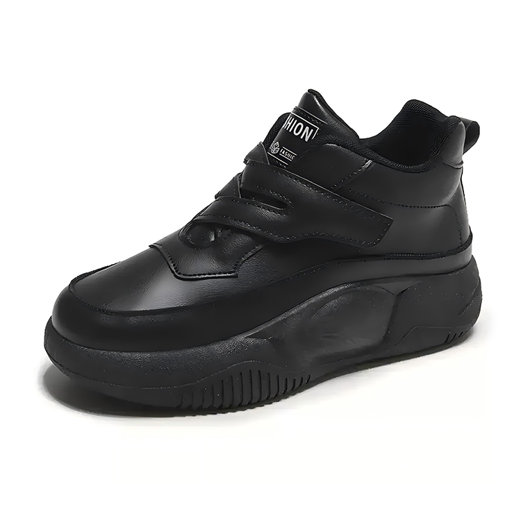 Healthy-foot حذاء نسائي بكعب عالٍ من الجلد الطبيعي ذو مقدمة مستديرة، مع إغلاق فيلكرو لسهولة الارتداء والخلع، كعب 5.5 سم، أنيق ومريح-healthy-foot