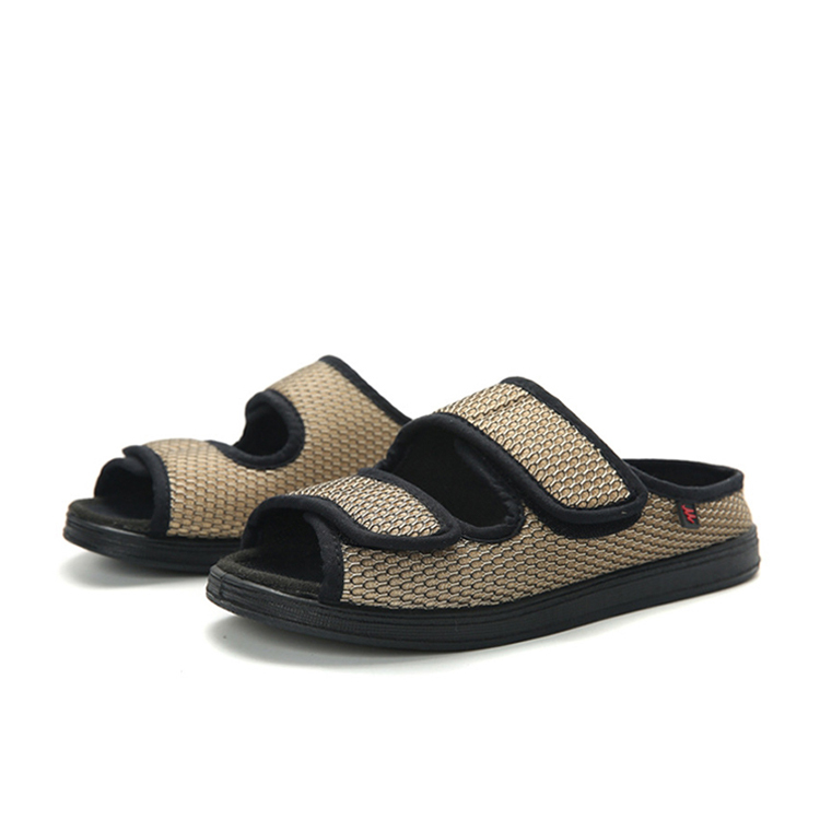 Healthy-foot  حذاء طبي للسيدات مع تصميم شريط لاصق قابل للتعديل، نعل مطاطي مريح، سهل الارتداء والخلع، مثالي للنساء كبيرات السن أو الحوامل اللواتي يعانين من تورم القدمين