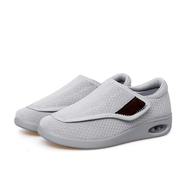 Healthy-foot   حذاء طبي ناعم وقابل للتنفس مع شريط سحري يمكنك من ضبط المساحة الداخلية بحرية، مريح وناعم، مثالي للمسنين-healthy-foot